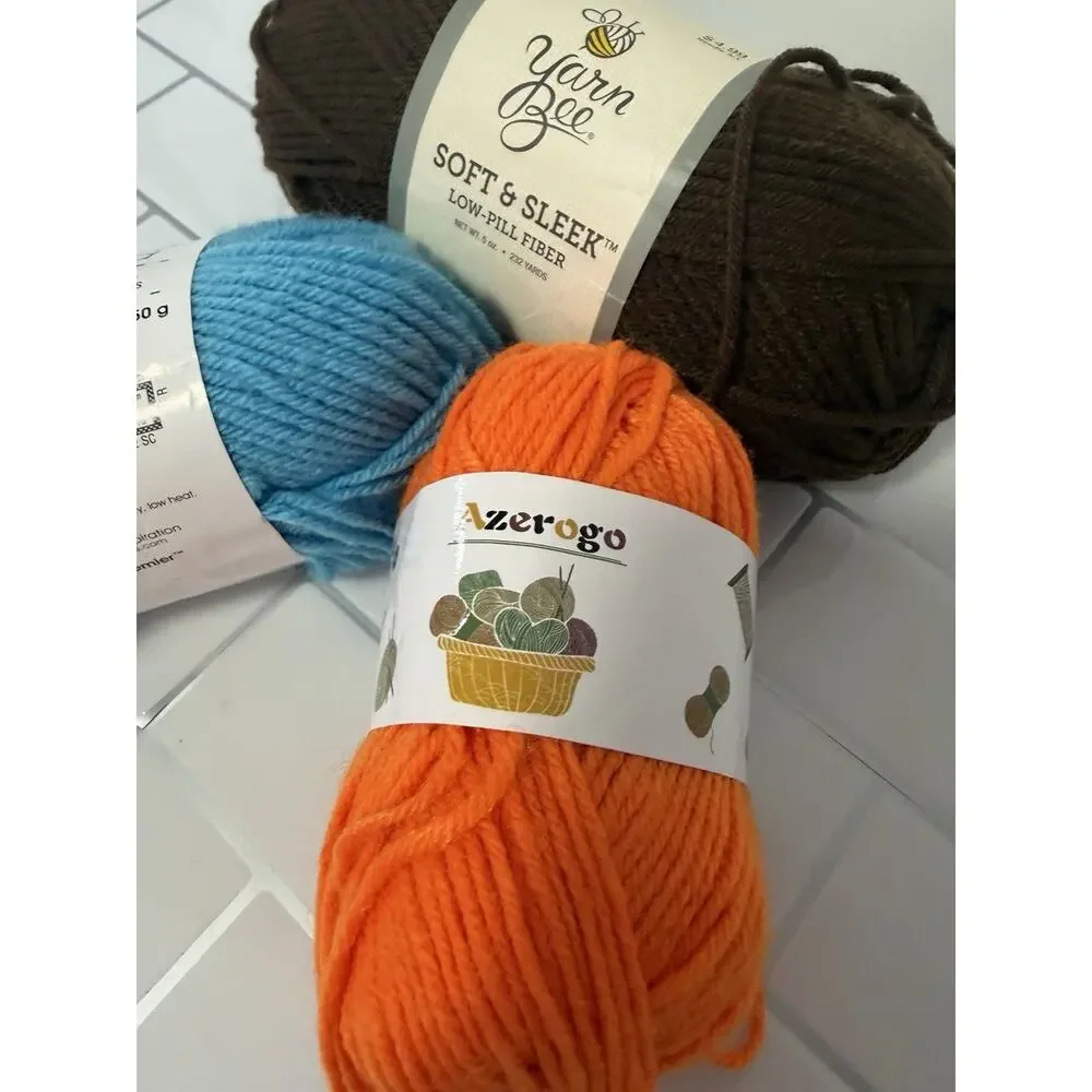 70’s Vintage colors destash yarn lot of 4